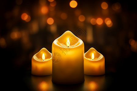 蜡烛燃烧的柔和光线图片