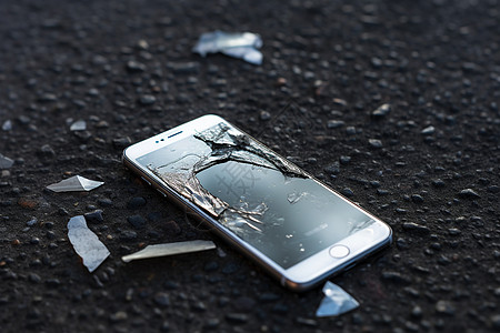破碎的手机图片