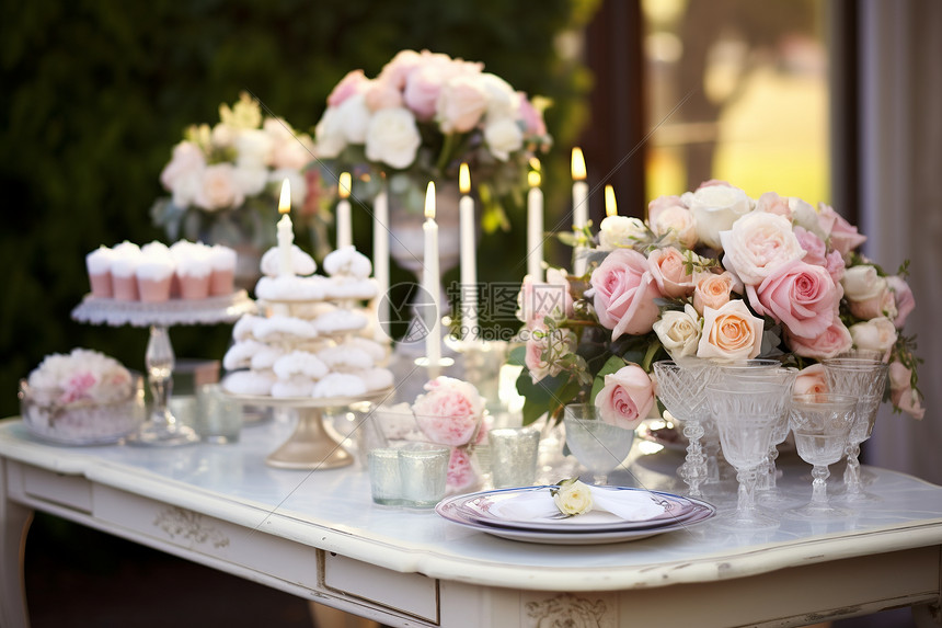 仪式感的婚礼甜品站图片
