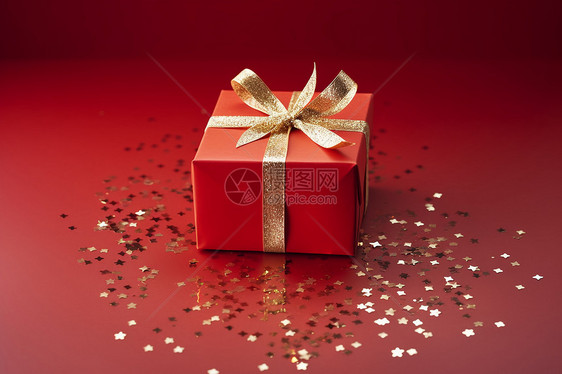 喜庆的红色包装礼物图片