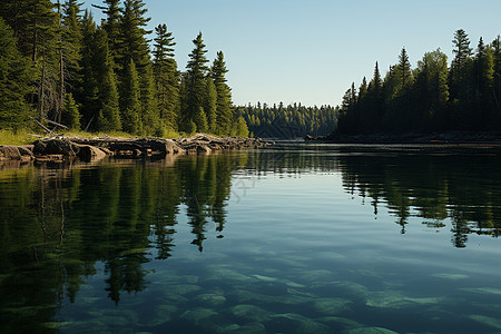 自然的加拿大湖泊图片