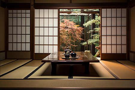 日式茶馆风格高清图片