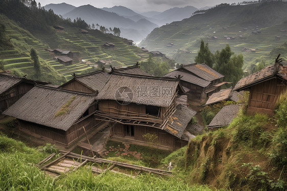 农村地区的房屋图片