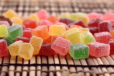 可口的彩虹软糖背景图片