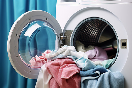 洗衣机和衣服高清图片