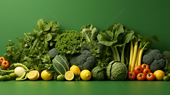 营养丰富的水果和蔬菜图片