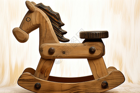 木质的儿童木马摇椅图片