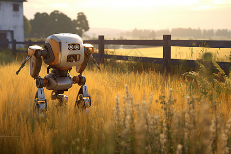 农田中的智能机器人图片