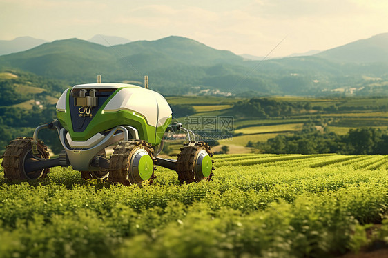 科技感农田播种机器人图片