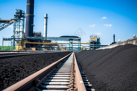工业煤炭输送带高清图片