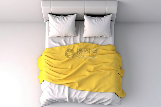 柔软的公寓卧室双人床图片
