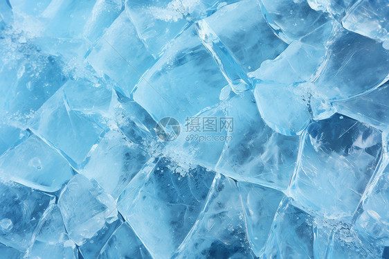 冰封的蓝色奇景图片