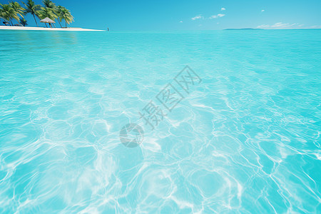 夏季热带清澈的海水图片