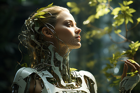 户外高科技机械女性机器人图片