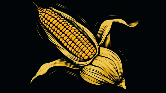 玉米插画图片