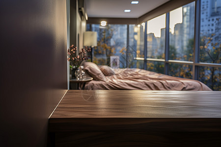 简约家居的木桌背景背景图片