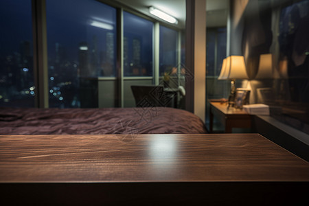 现代简约家居的木桌背景图片