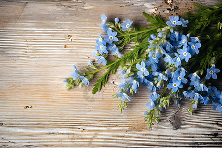柔美的蓝色花束图片