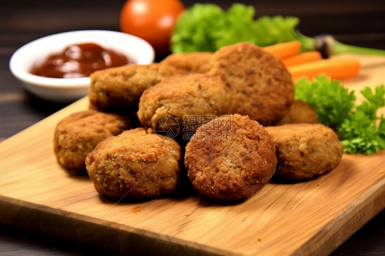 美味的鸡肉饼图片