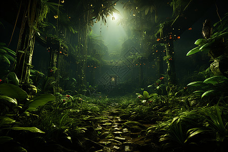 神秘的丛林之旅高清图片