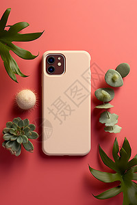 纯色的橡胶手机壳背景图片