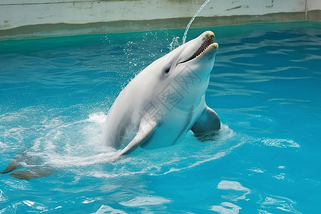 快乐的海豚跳跃图片