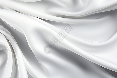 柔滑飘逸：一张灰白色的丝绸窗帘照片图片