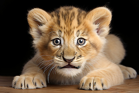 一只可爱的幼狮图片