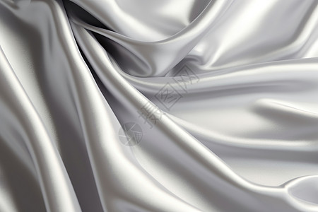 银白柔滑的丝绸图片