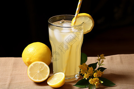 清新的柠檬水图片