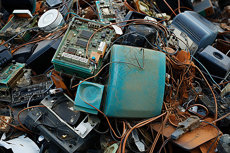 一堆电子垃圾图片