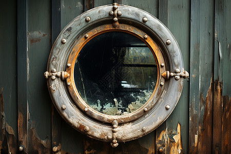 破旧的舷窗背景图片