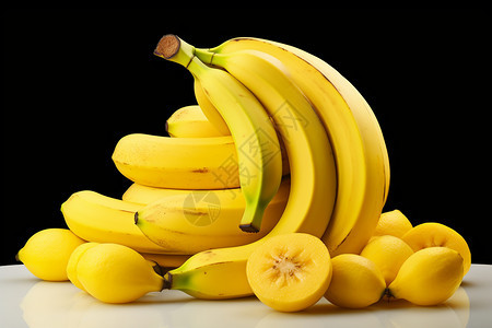 黄色的香蕉背景图片
