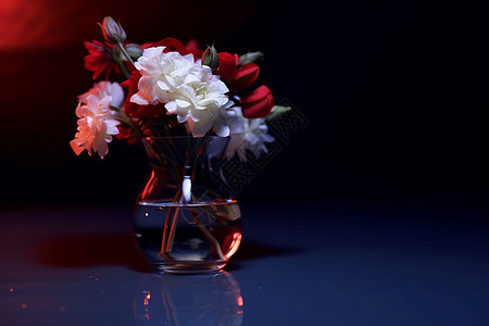 玻璃瓶的的花朵图片