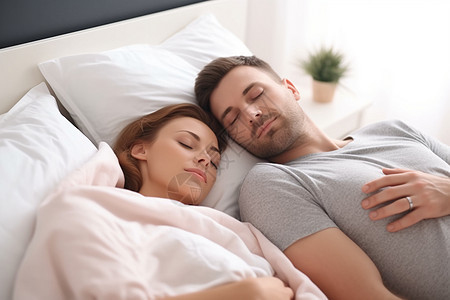 在睡觉的夫妻背景图片