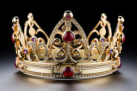 一顶豪华的王冠背景图片