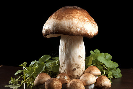 健康营养的菌菇背景图片
