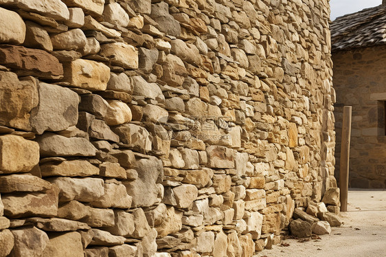 砖砌小屋中的建筑细节图片