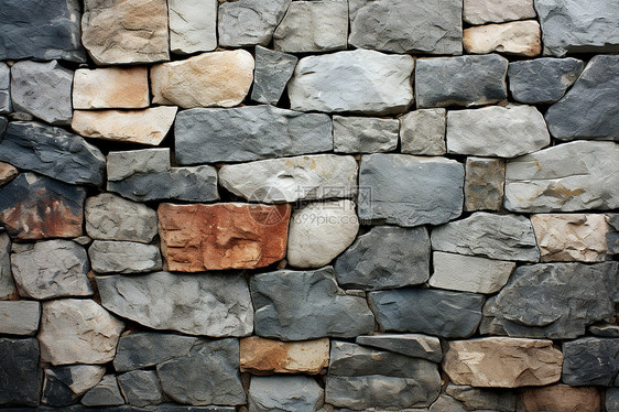 石头堆砌的围墙图片