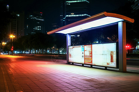 都市夜景下的灯光图片