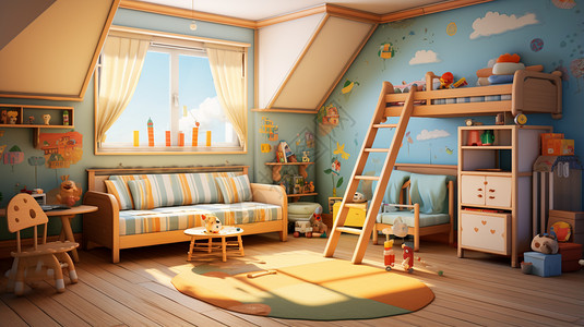 温馨的儿童房环境图片