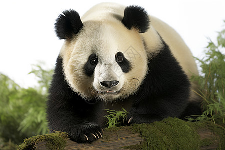 保护动物大熊猫背景图片