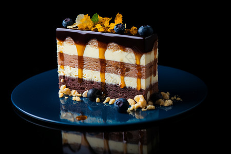 巧克力慕斯新鲜的奶油蛋糕背景