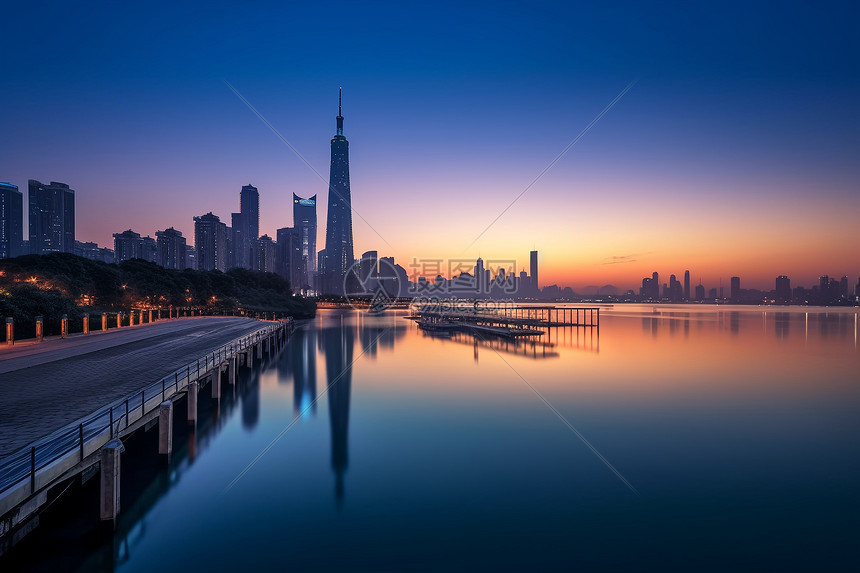 夜幕下的广州塔高清图片下载-正版图片600611049-摄图网