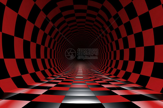 黑红方块的幻影图片