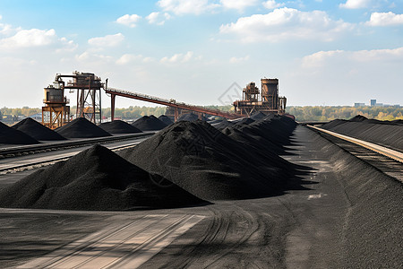 煤炭矿山装卸业务背景图片