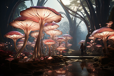 创意森林蘑菇图片