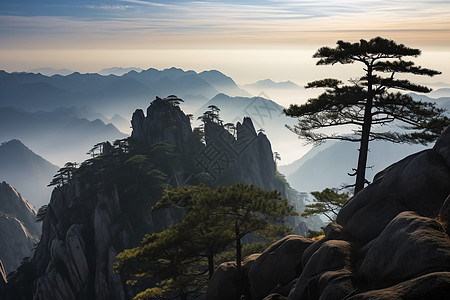 连绵山脉的美景图片