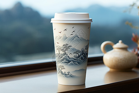 艺术风格的咖啡杯图片