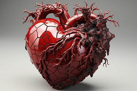 心脏模型艺术化图片